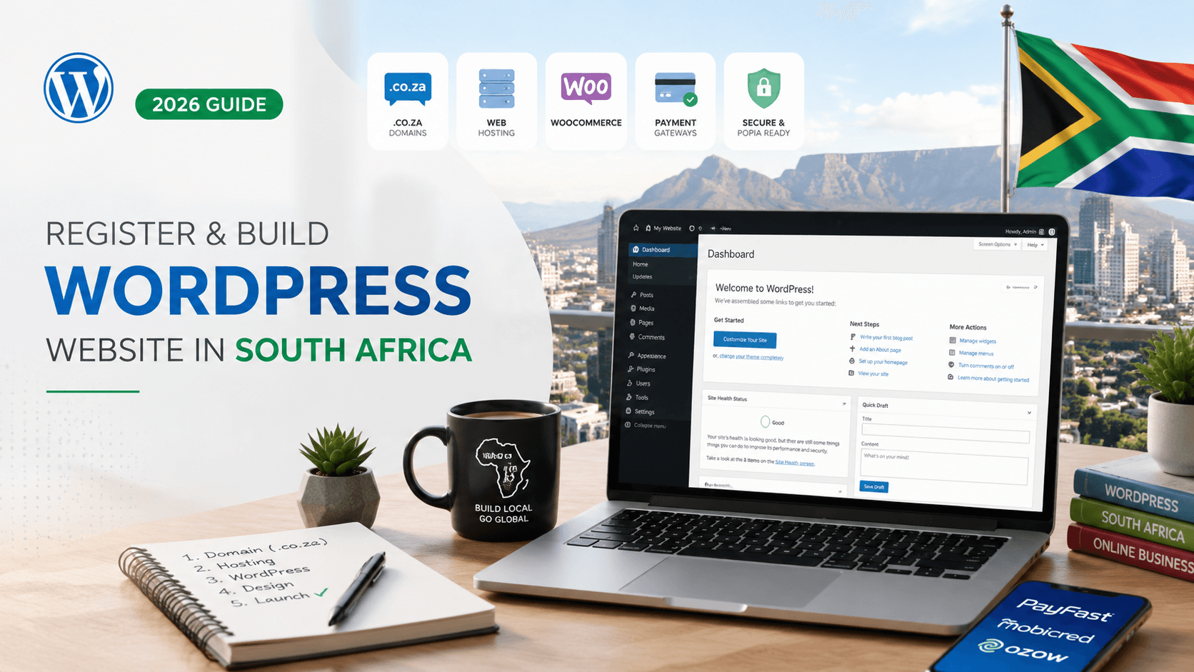 How to Register and Build a WordPress Website in South Africa (2026 Guide)